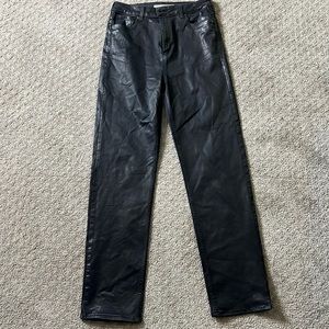 Black Faux Leather High Waisted pants